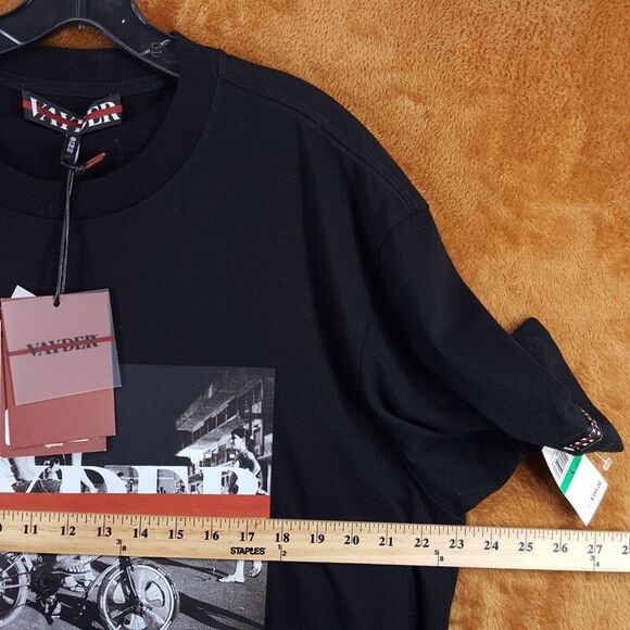 VAYDER Shirt Mens Large Black Pullover Crew Graphic Bike T-Shirt Tee Logo $195 - Picture 8 of 10